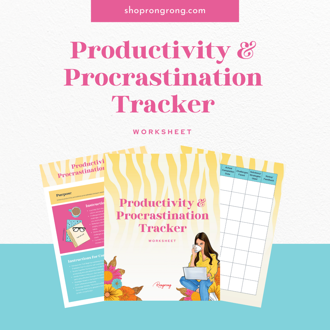 Shop Rongrong Productivity &amp; Procrastination Tracker Worksheet for iPad