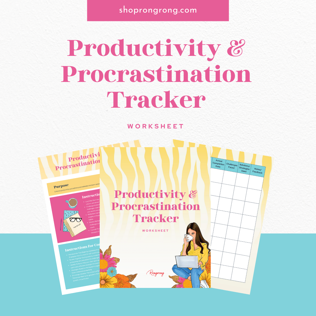 Productivity & Procrastination Tracker Worksheet | Digital DOWNLOAD ...