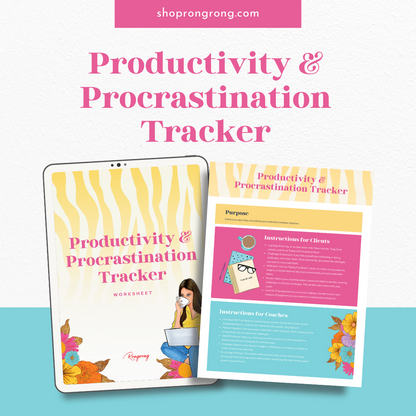 Shop Rongrong Productivity &amp; Procrastination Tracker Worksheet for Planner