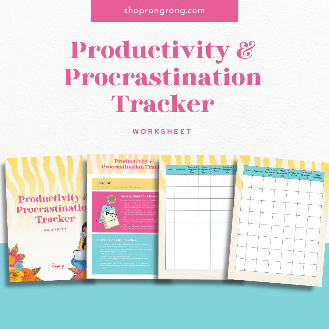 Pro Tracker Worksheet Productivity & Procrastination Tracker Worksheet | Digital DOWNLOAD ...