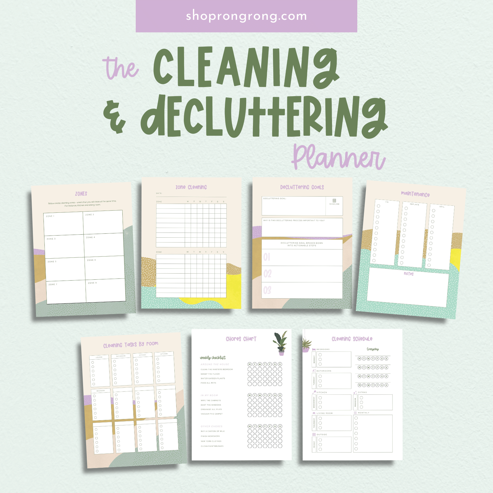 The Cleaning &amp; Decluttering Planner - Shop Rongrong