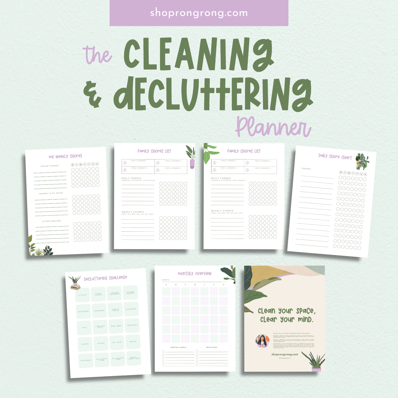 The Cleaning &amp; Decluttering Planner - Shop Rongrong