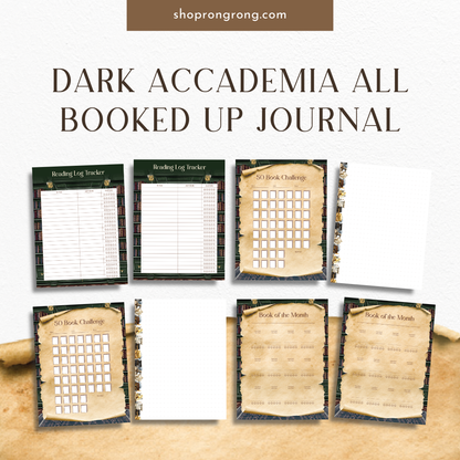 Shop Rongrong Dark Academia All Booked Up Journal [DOWNLOAD]