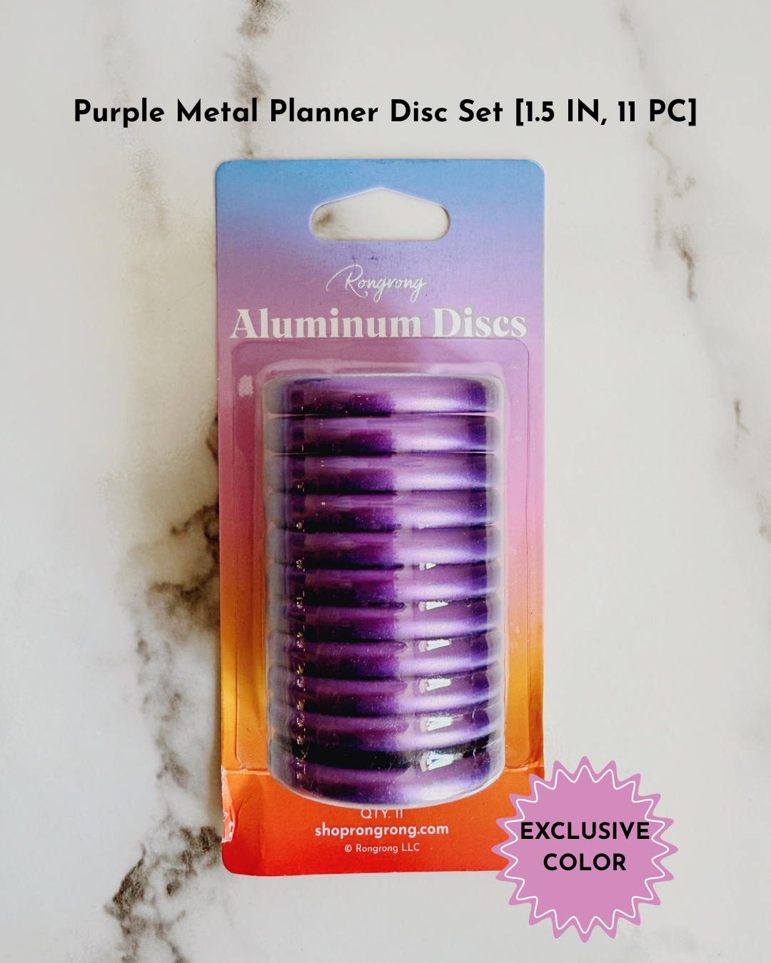 Purple Metal Planner Disc Set [1.5 IN, 11 PC]