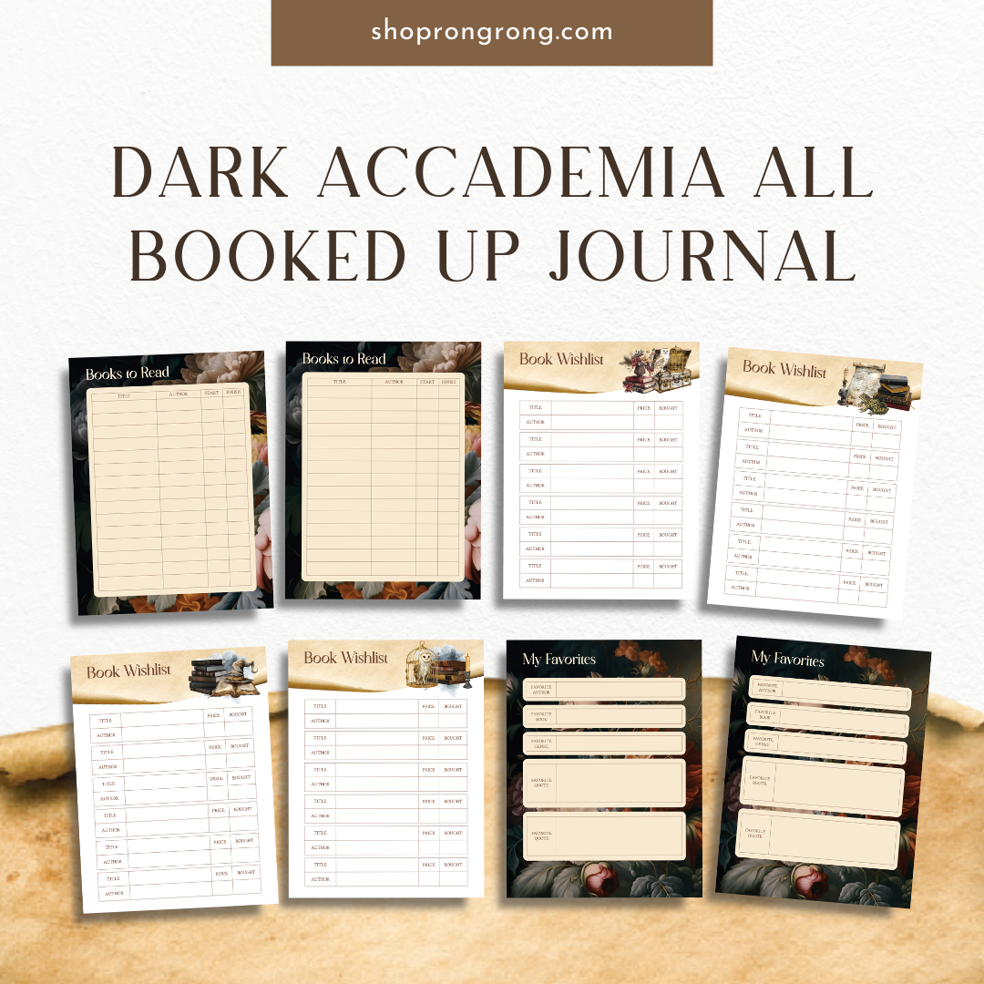 Shop Rongrong Dark Academia All Booked Up Journal [DOWNLOAD]