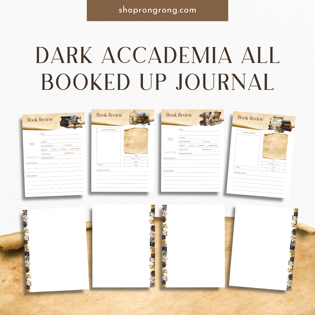 Shop Rongrong Dark Academia All Booked Up Journal [DOWNLOAD]