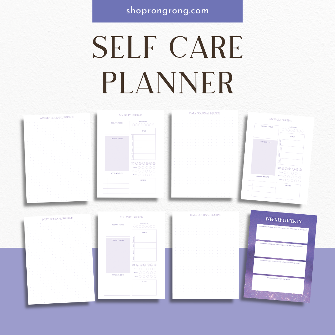 Self care journal planner