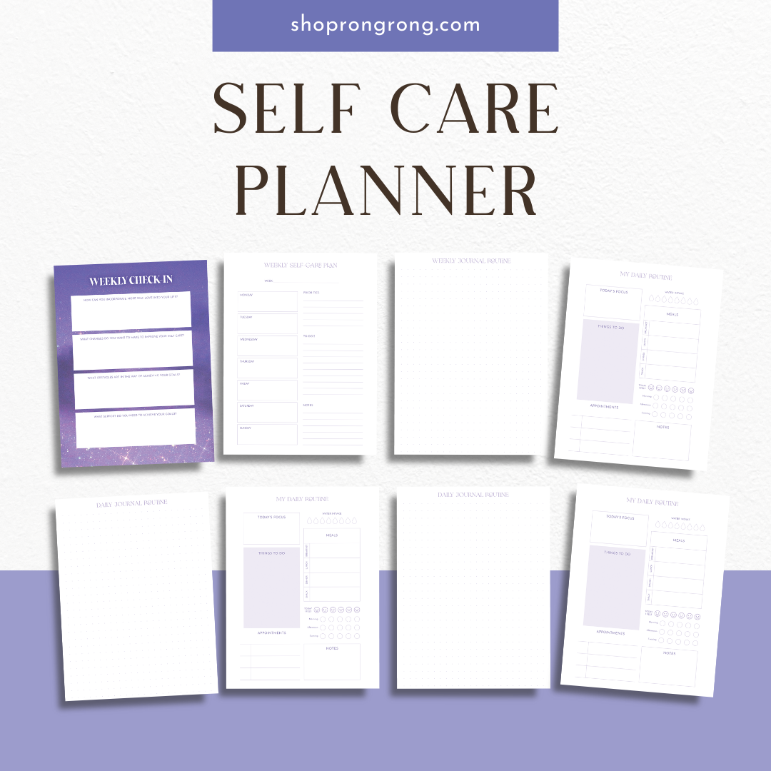 Self care routine planner