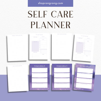 Self care goals planner