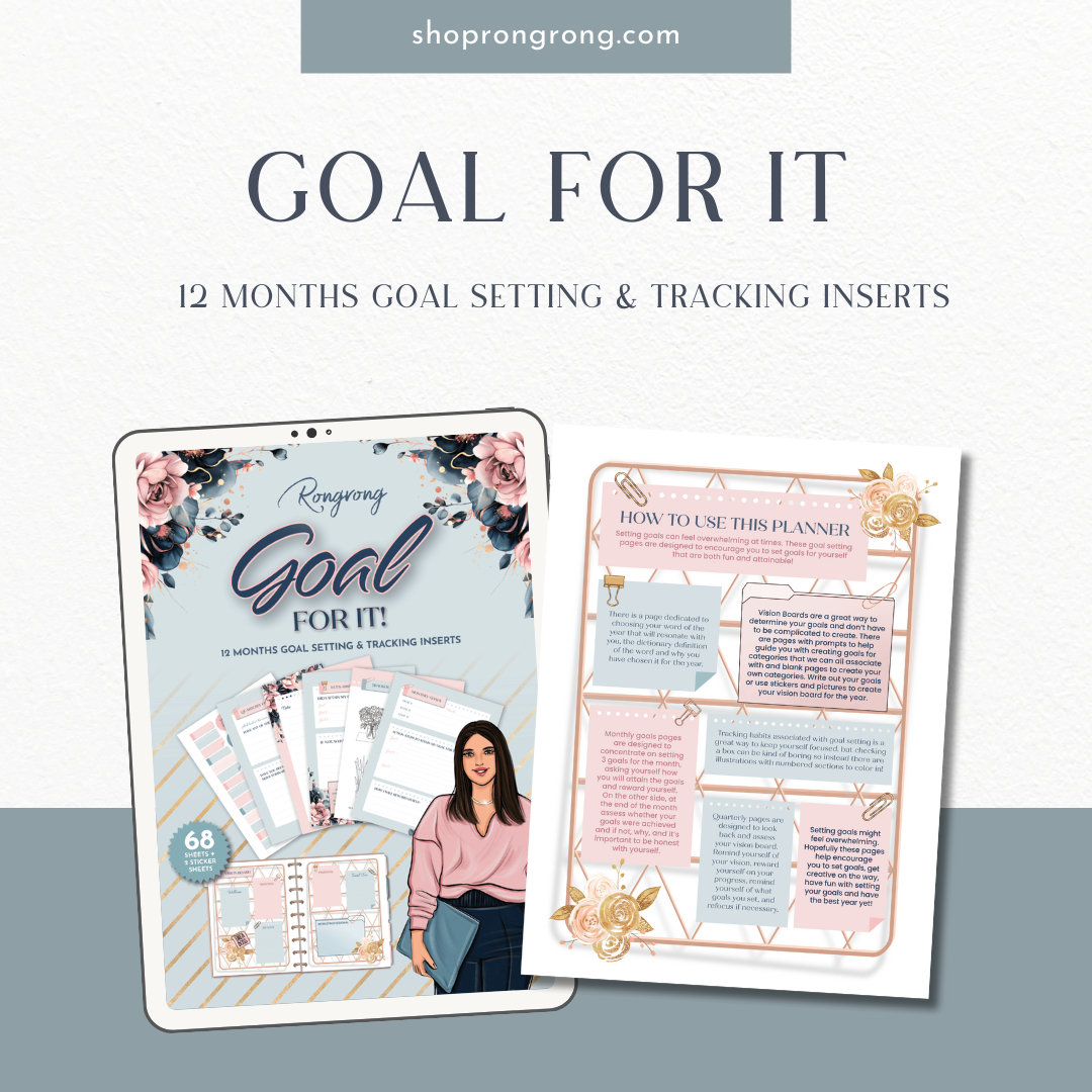 Goal For It 12-Month Goal Setting Inserts