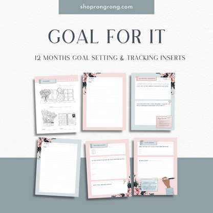 Goal planning layout with action steps