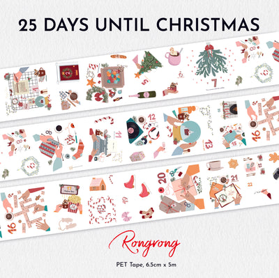 Shop Rongrong 25 Days Until Christmas PET Tape for Planner