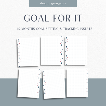 Monthly goal sheets for personal growth