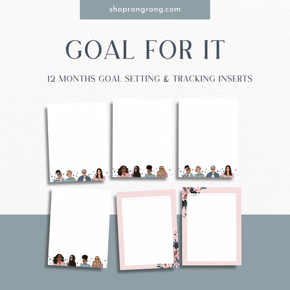 Action step checklist in goal inserts