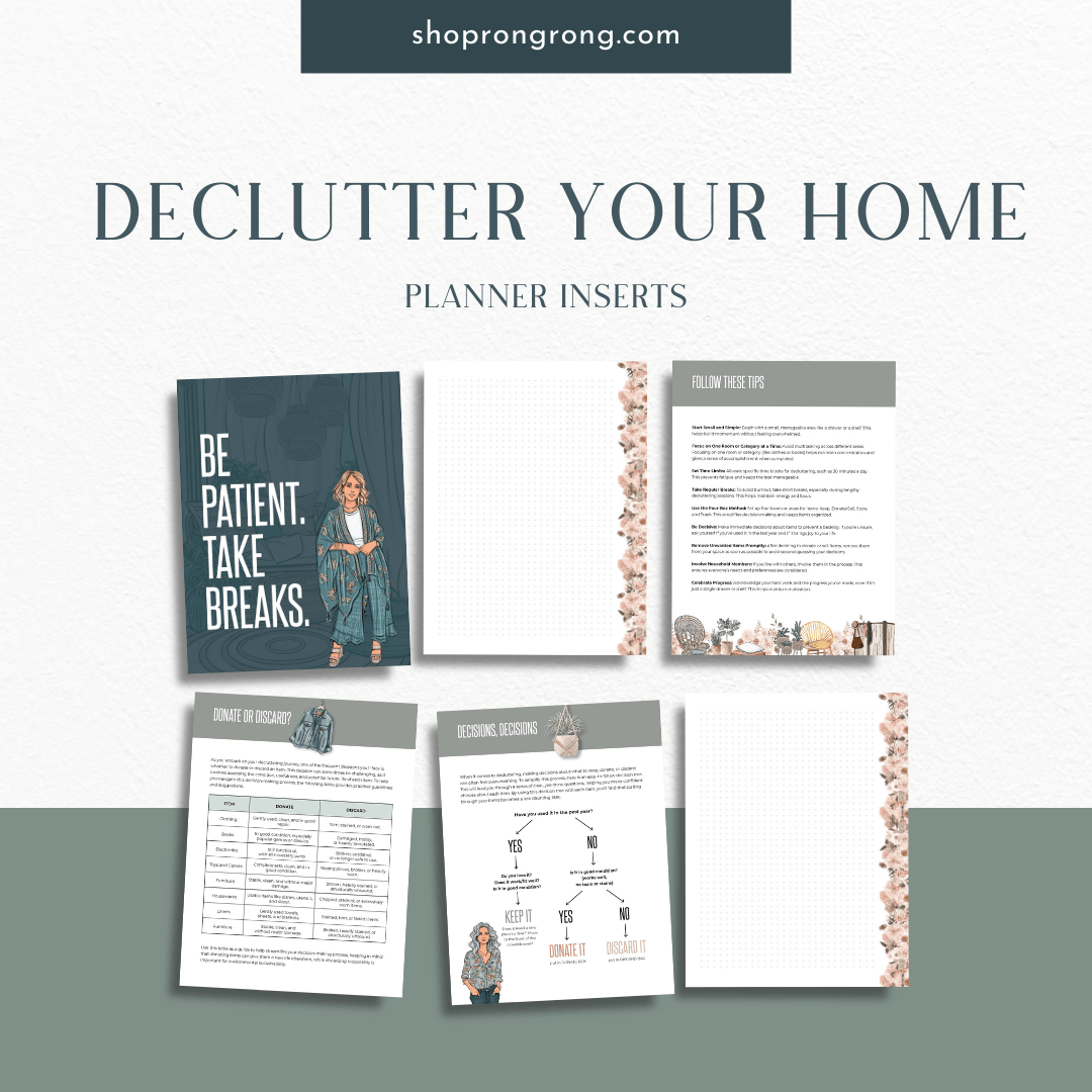 Weekly home maintenance checklist from planner insert set

