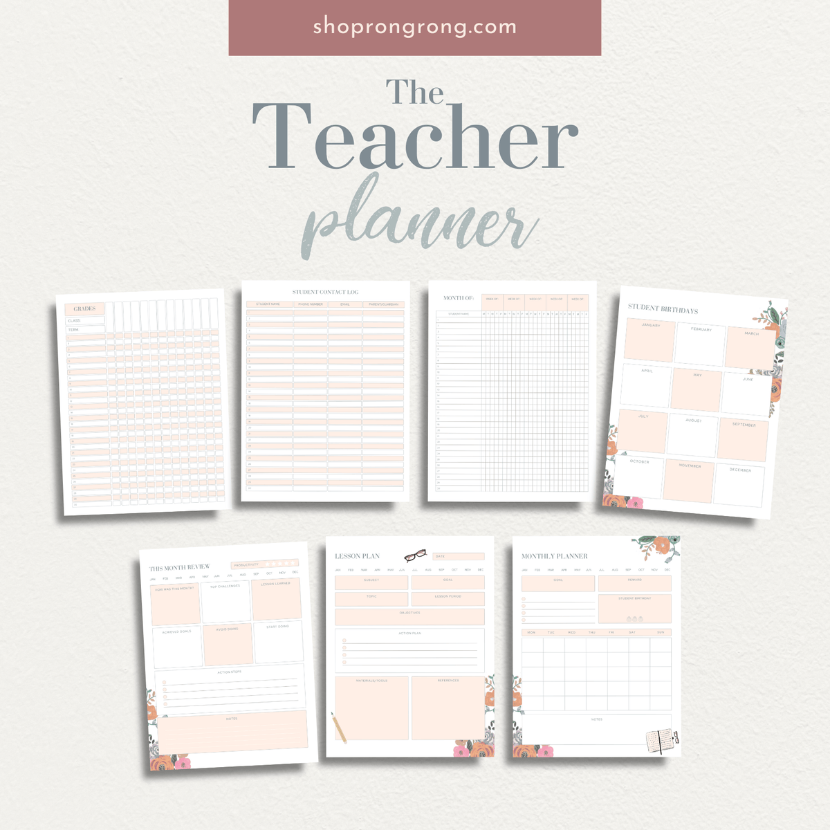 Shop Rongrong The Teacher Planner - Digital Planner