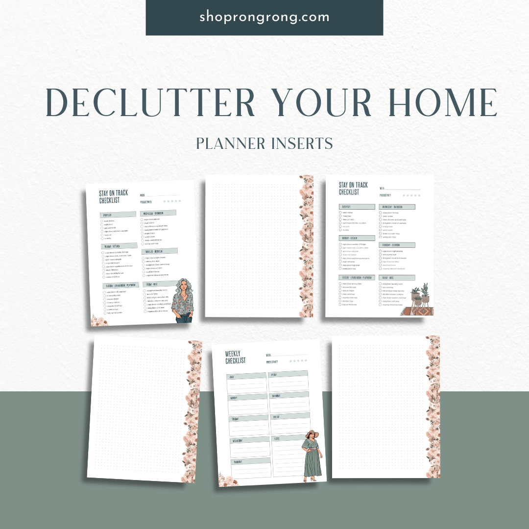Declutter Your Home Planner Insert for planners


