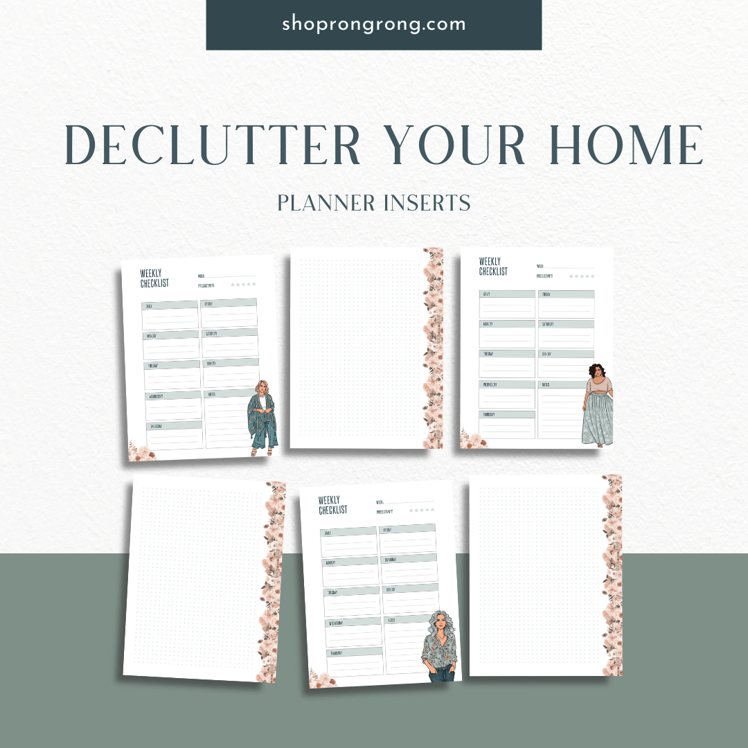 Declutter Your Home with checklist for bathroom, kitchen, and closet

