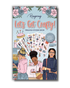 Sticker book cover featuring colorful crafting tools like scissors, paintbrushes, and vibrant craft supplies.