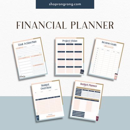 Digital financial planner used in GoodNotes on iPad

