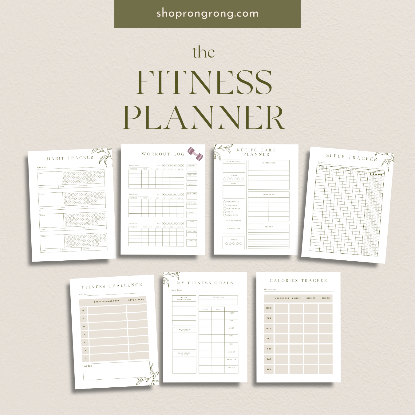 Shop Rongrong Fitness Planner for Goodnotes