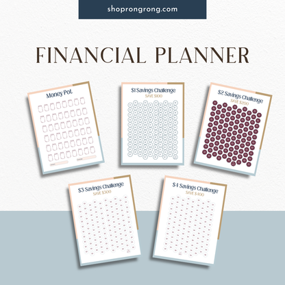 Printable expense logs and budget pages on cozy workspace

