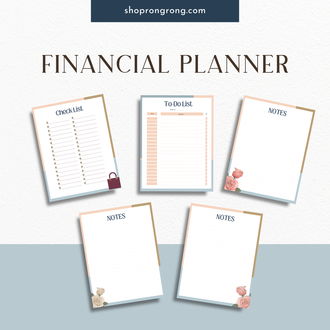 Investment log page featured in financial planner


