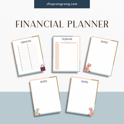Investment log page featured in financial planner

