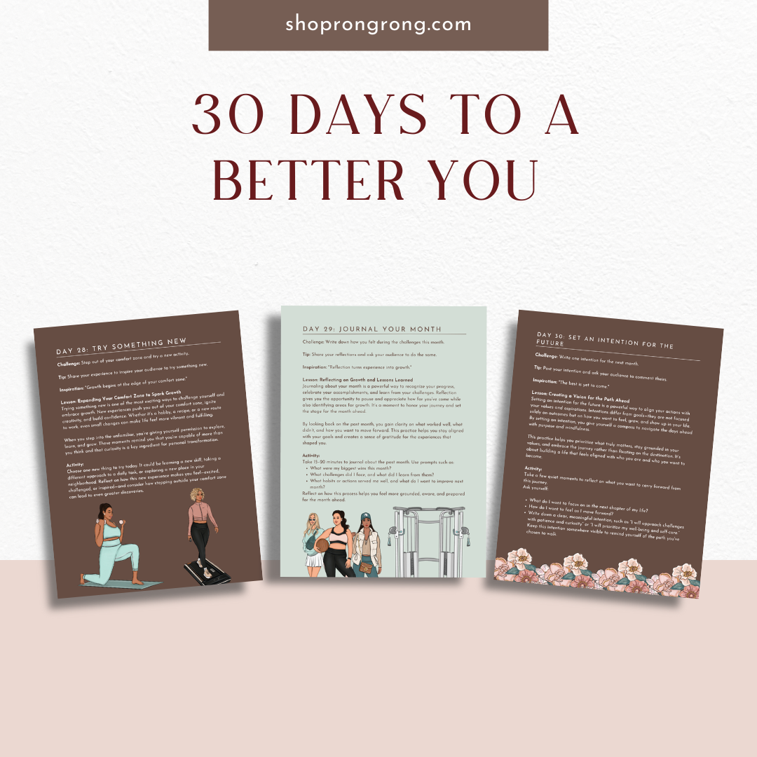 Minimal wellness journal for goal setting and self care