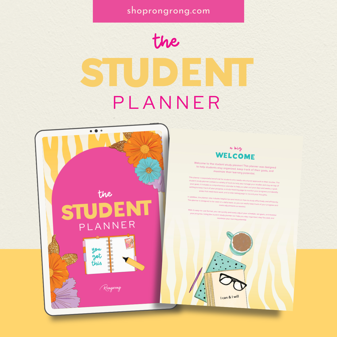 Shop Rongrong The Student Digital Planner for fall 2023