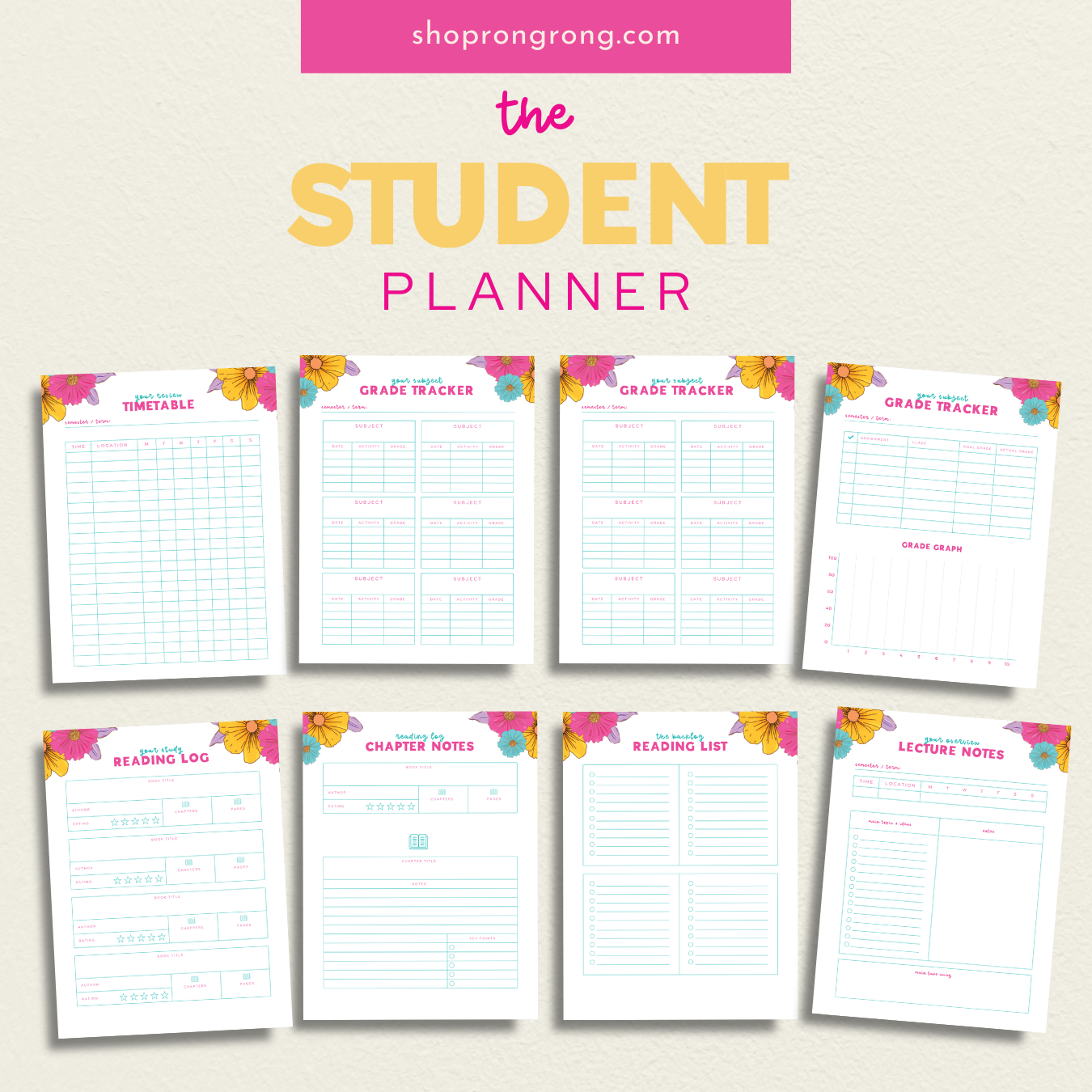 Shop Rongrong The Student Digital Planner for Goodnotes
