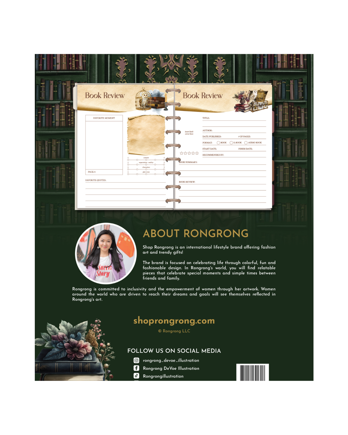 All Booked Up Journal II - Book Review Refills Back cover
