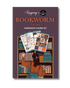 Sticker book cover featuring whimsical book-themed designs, including colorful books and cozy reading elements.