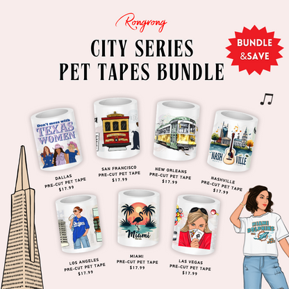 City Series Pre-cut PET Tapes Bundle