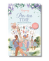 Sticker book cover showcasing whimsical tea party illustrations with pastel colors and gold accents.