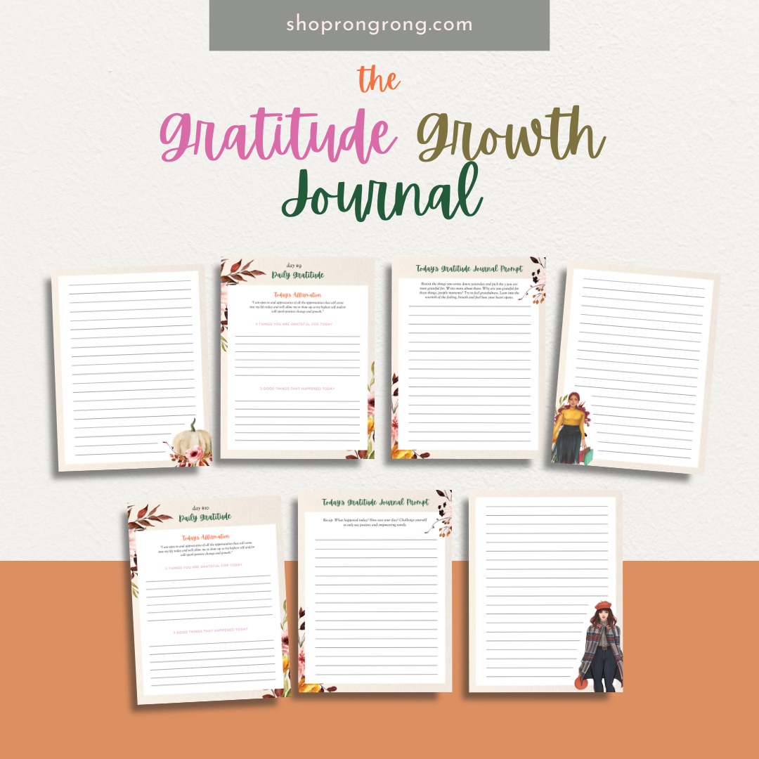 Shop rongrong Digital The Gratitude Growth Journal chic journal