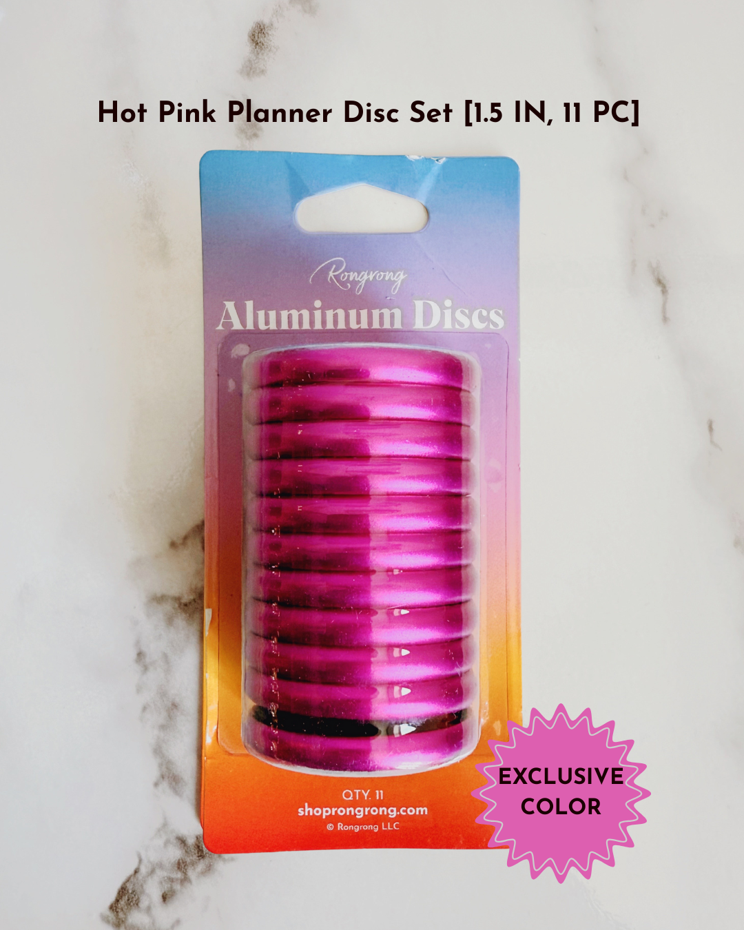 Hot Pink Planner Disc Set [1.5 IN, 11 PC]