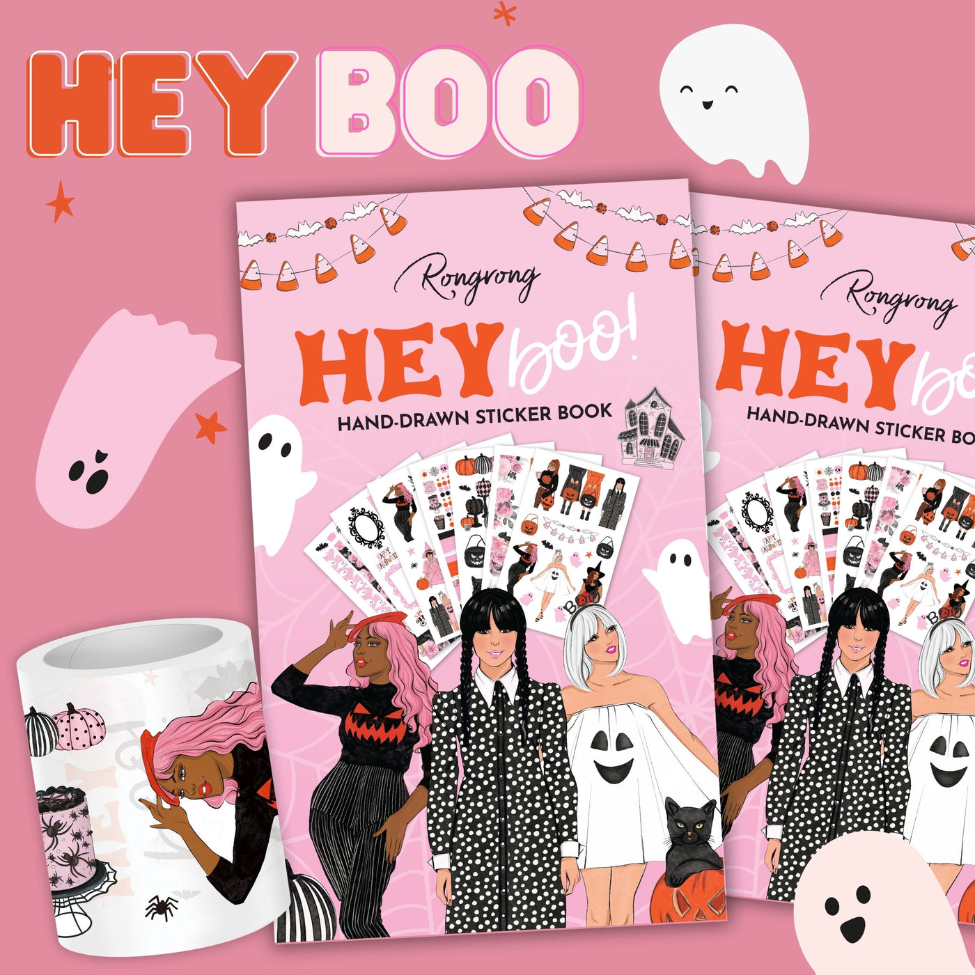 Shop Rongrong Fall 2023 Collection Bundle Hey boo Halloween Sticker Book