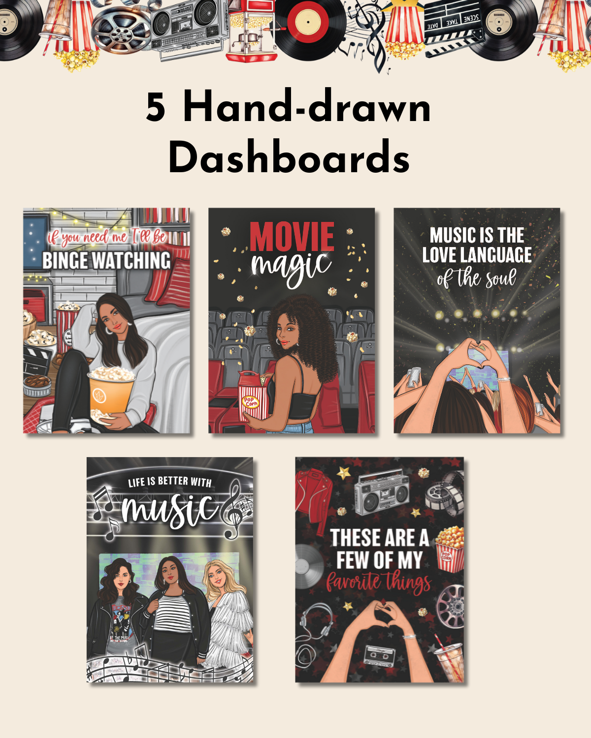 My Favorite Things Music &amp; Movies Edition Journal Dashboards