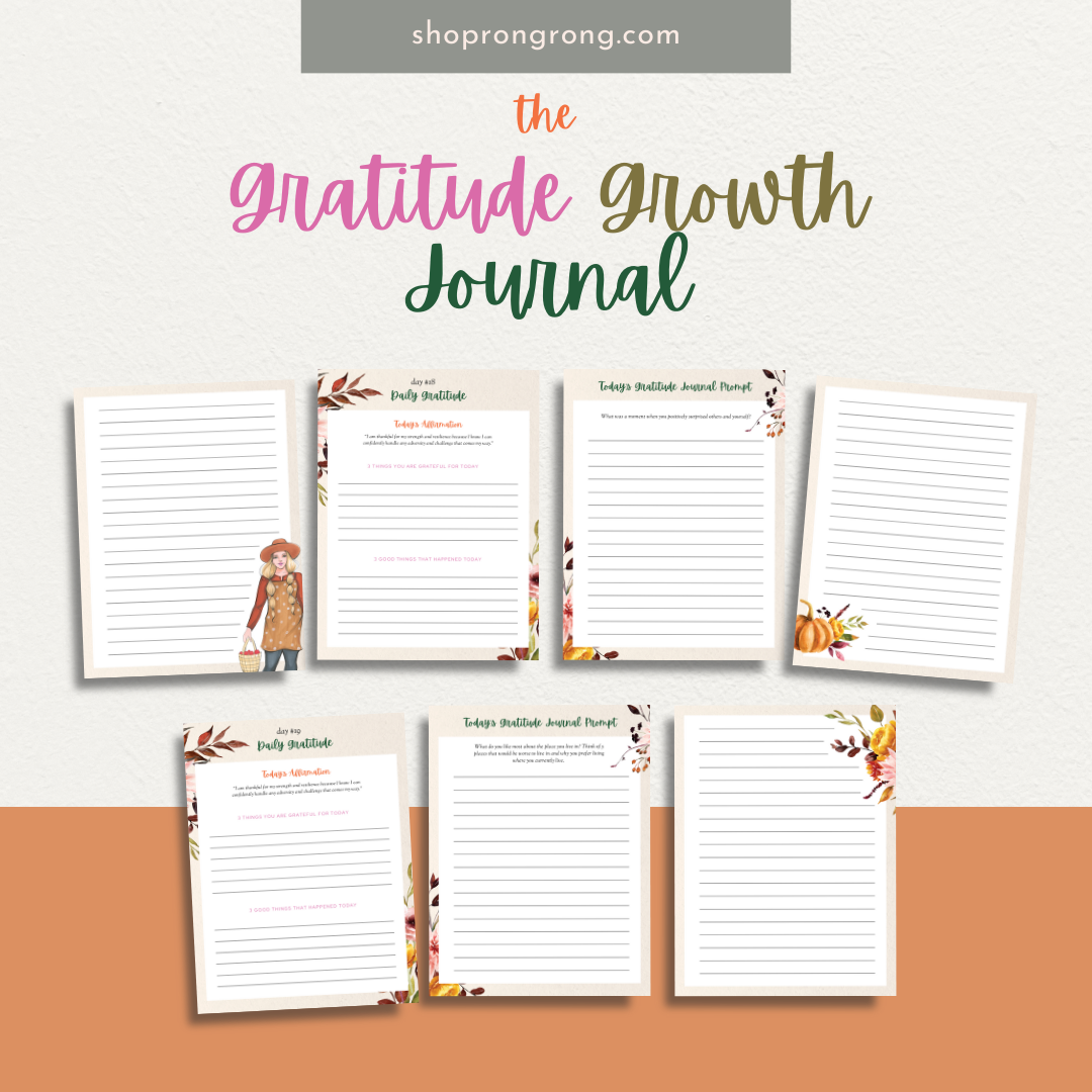 Shop rongrong Digital The Gratitude Growth Journal  