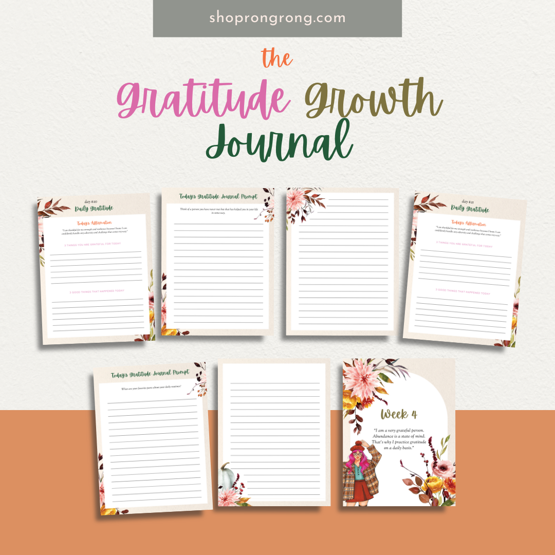 Shop rongrong Digital The Gratitude Growth Journal  