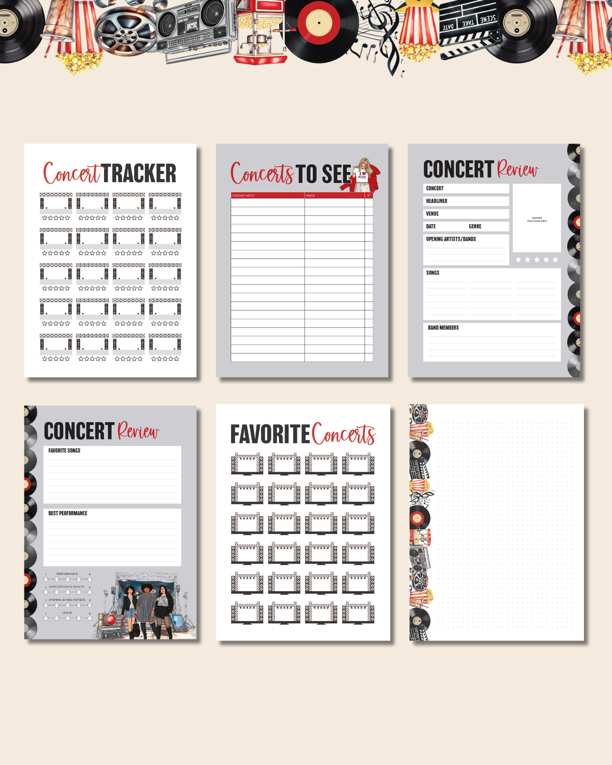 Creative journaling with the Music & Movies Edition Journal by Rongrong