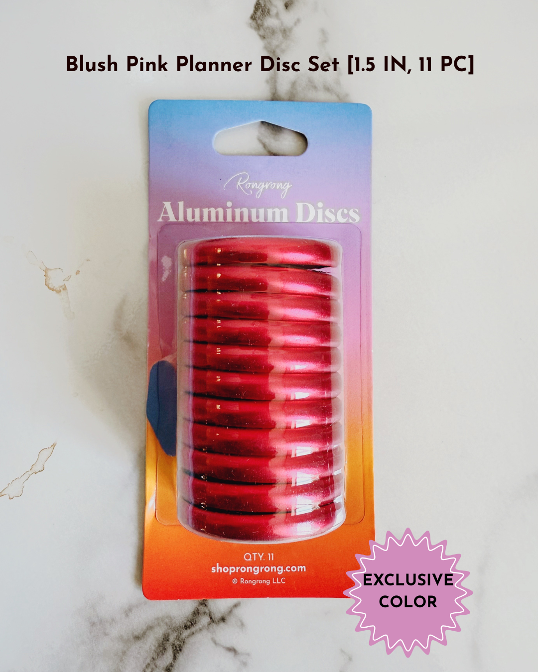 Blush Pink Planner Disc Set [1.5 IN, 11 PC]