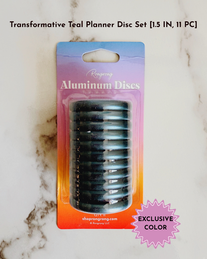Transformative Teal Planner Disc Set [1.5 IN, 11 PC]