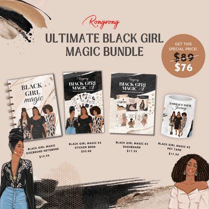 Shop Rongrong Ultimate Black Girl Magic sticker and notebook Bundle 