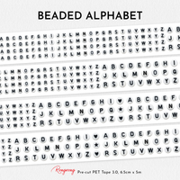Alphabet Beads Pre-cut PET Tape [3.O]