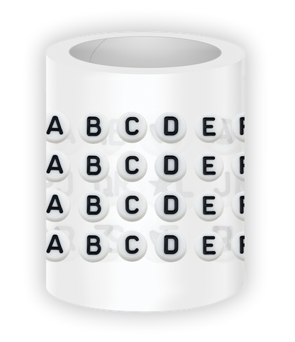 Alphabet Beads Pre-cut PET Tape [3.O]
