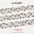 Alphabet Pre-cut PET Tape