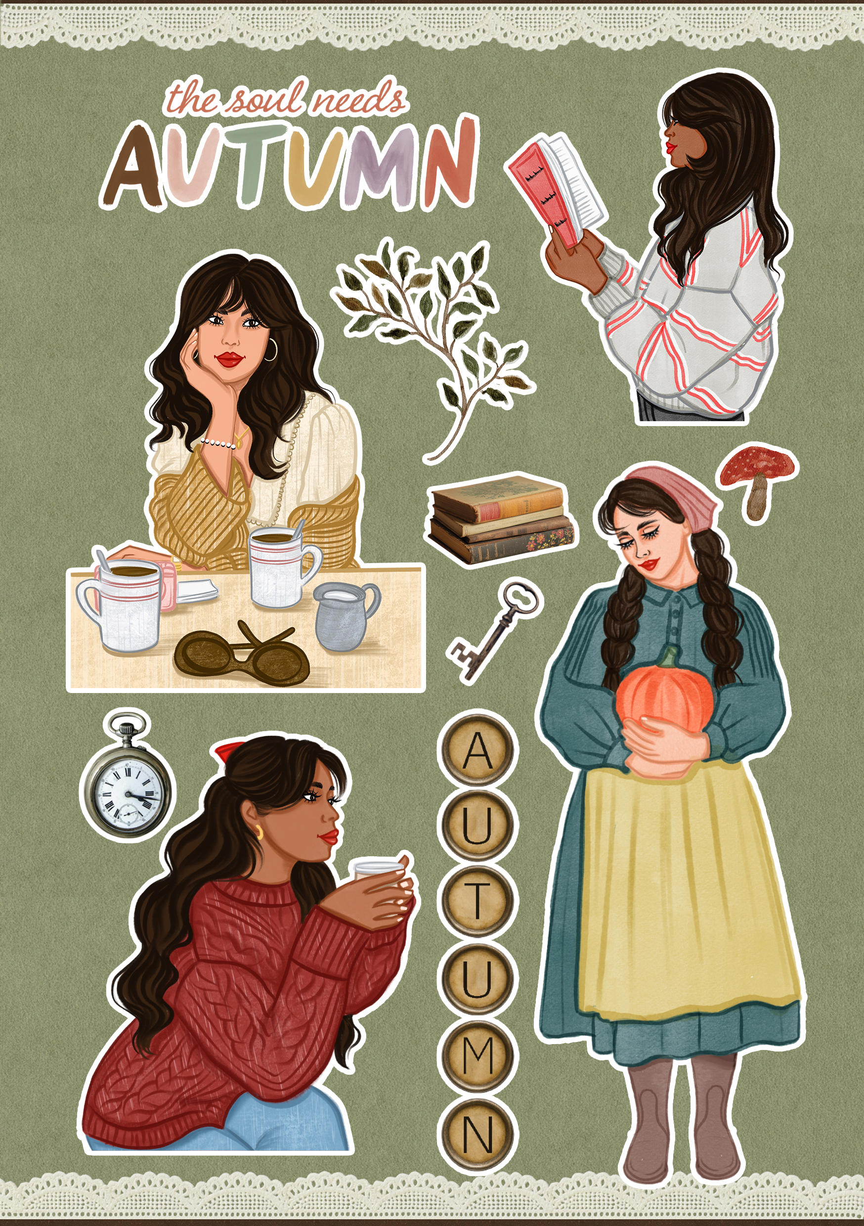 Autumn Moments Vinyl Sticker Pack [DOWNLOAD]