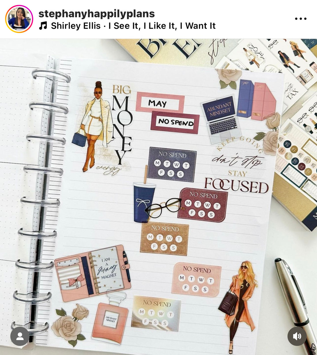 Charming stickers illustrating financial goals and success imagery, perfect for enhancing planners and journaling with style.